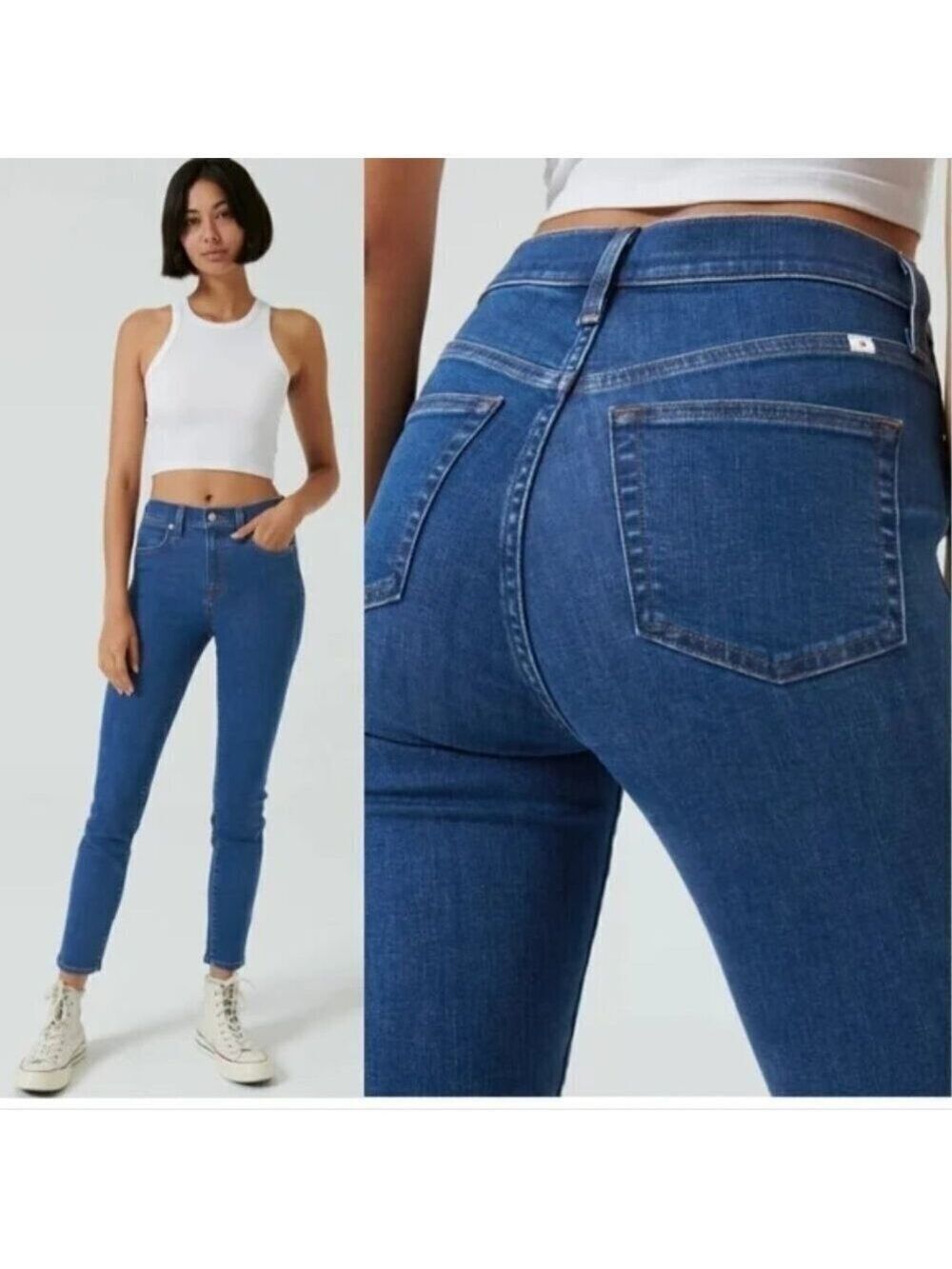 Aritzia Sunday Best | Switch High Rise Skinny in 90s Medium Blue